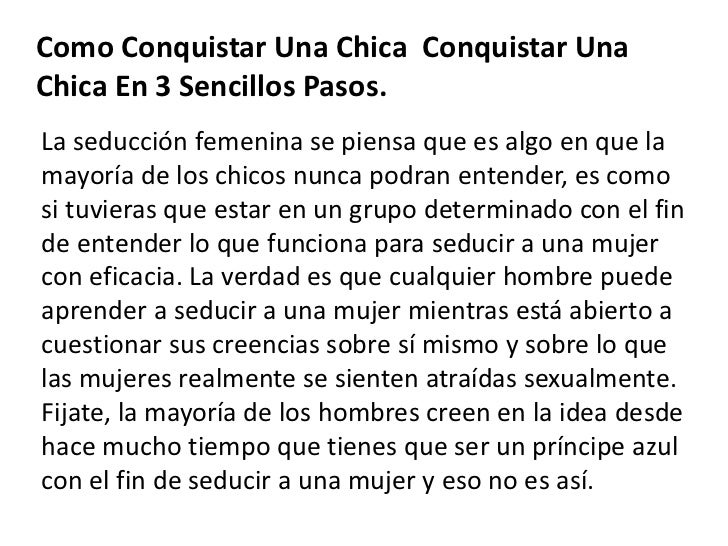pasos para ligar chicas
